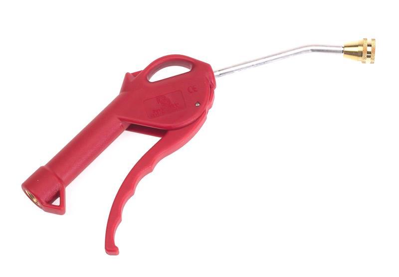 Blæsepistol med bøjet rør - rød