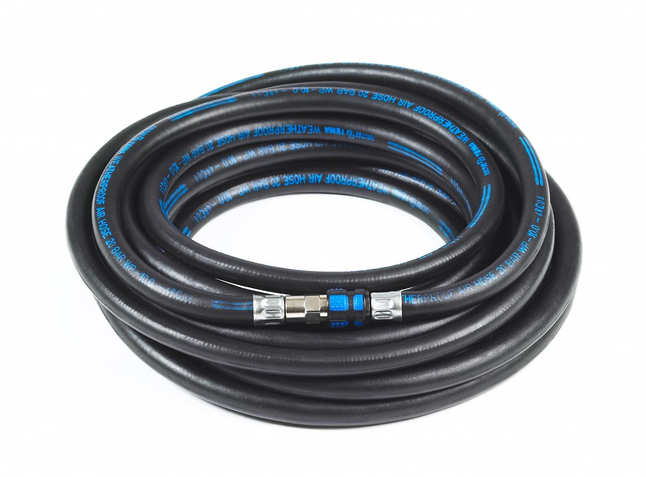 Gummiforlængerslange med Rectus 1625 kobling