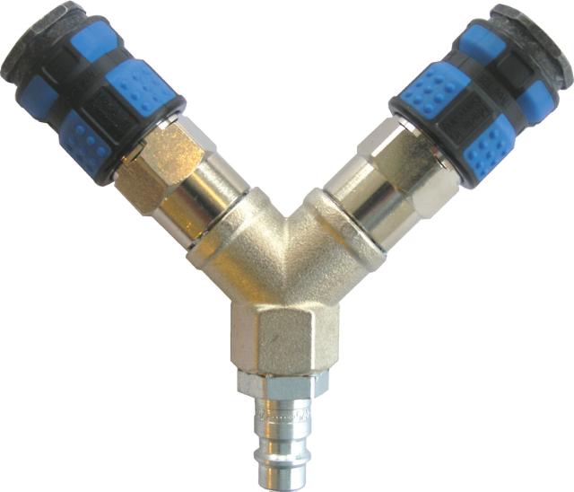 Rectus Y-stykke med nippel og koblinger