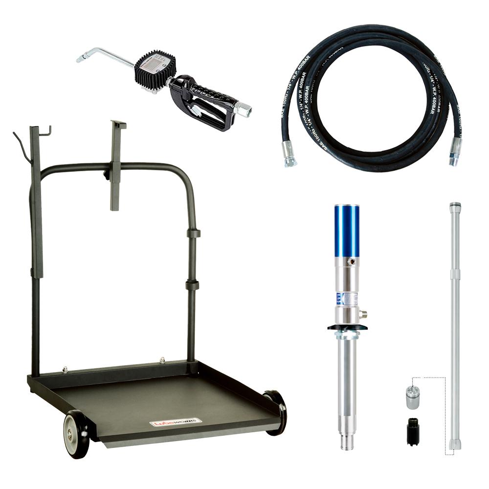 Komplet oliesæt med olievogn og 3:1 pumpe