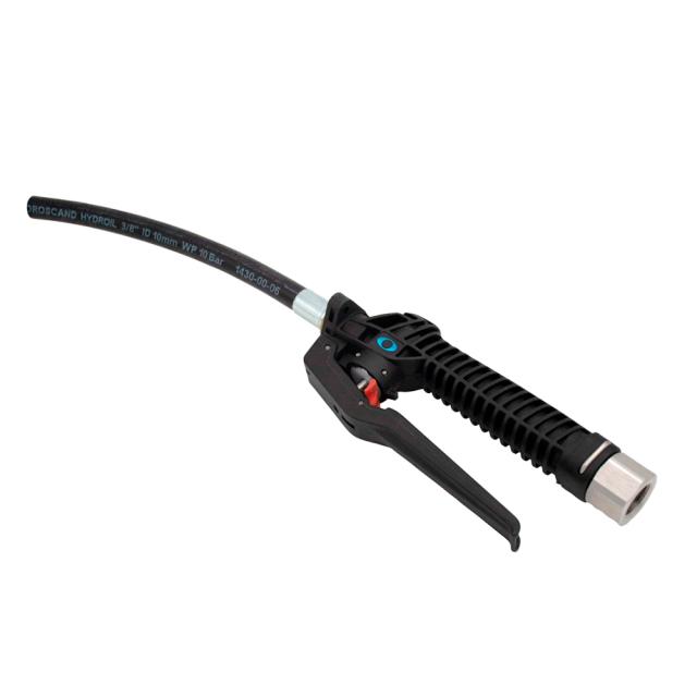 Pistol med gummislange, lige udløb