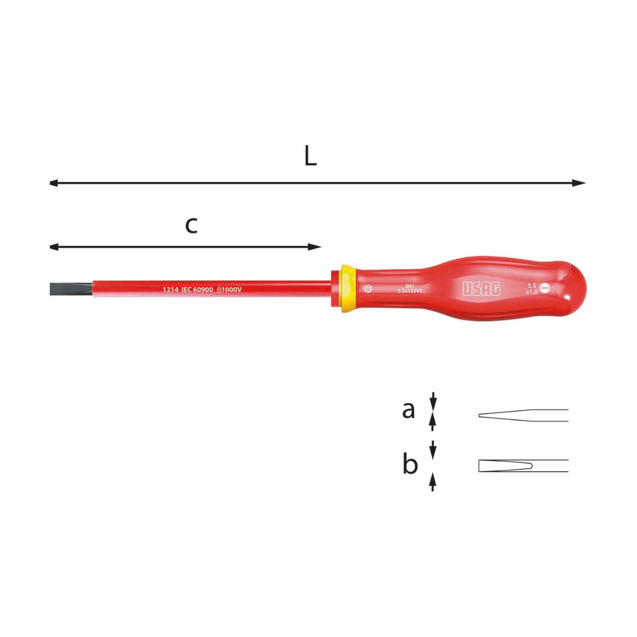 091_0.5x3x75 Screwdriver 1000