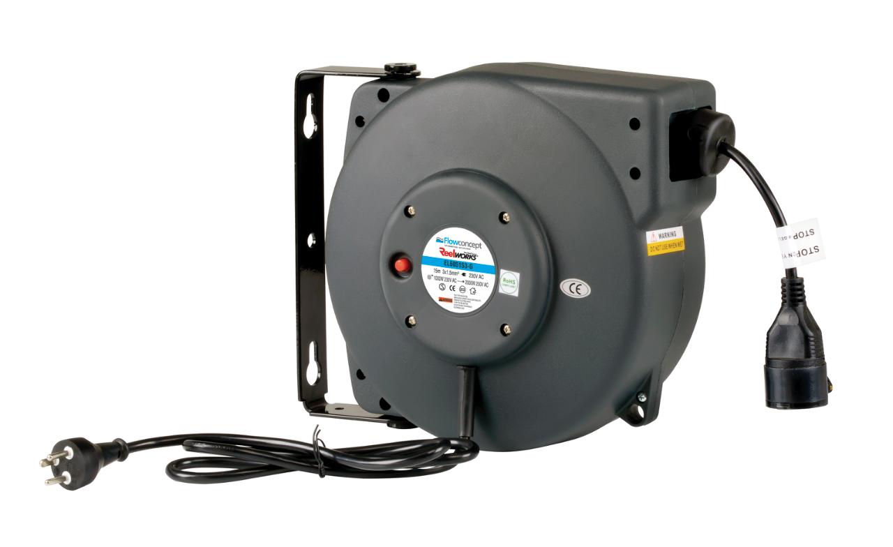 Aut. kabelopruller IP42, grå