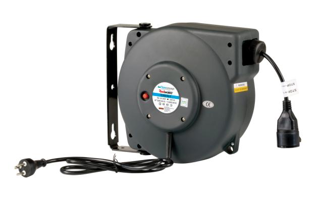 Aut. kabelopruller IP42, grå