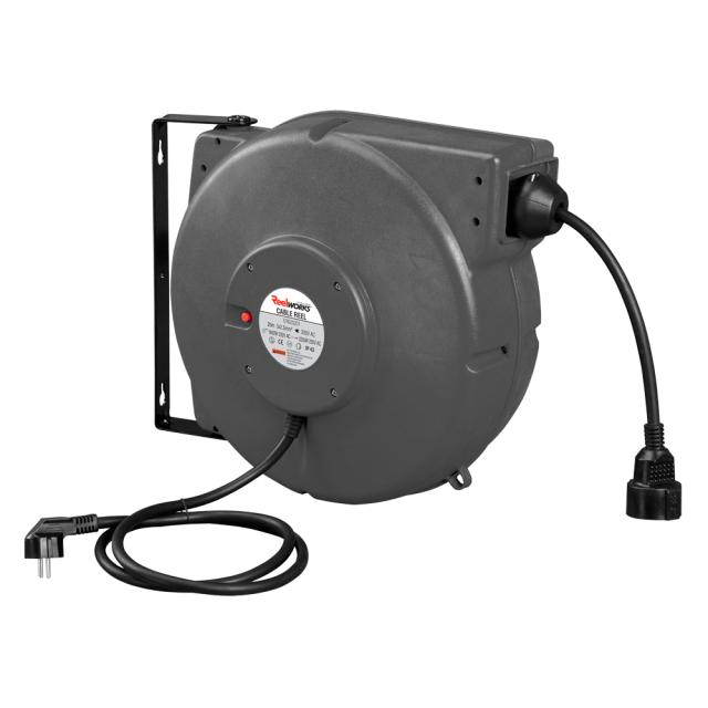 Aut. kabelopruller IP42, grå