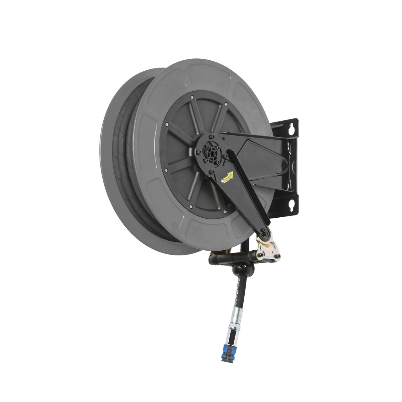 Aut. slangeopruller i Pulverlakeret/ABS